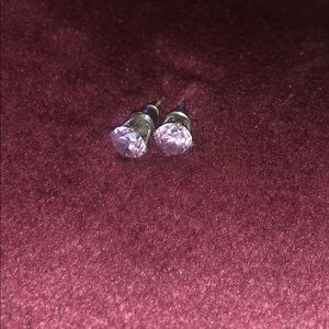 Pink diamond studs